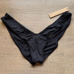SKIMS Black Low-Rise Bikini Panty